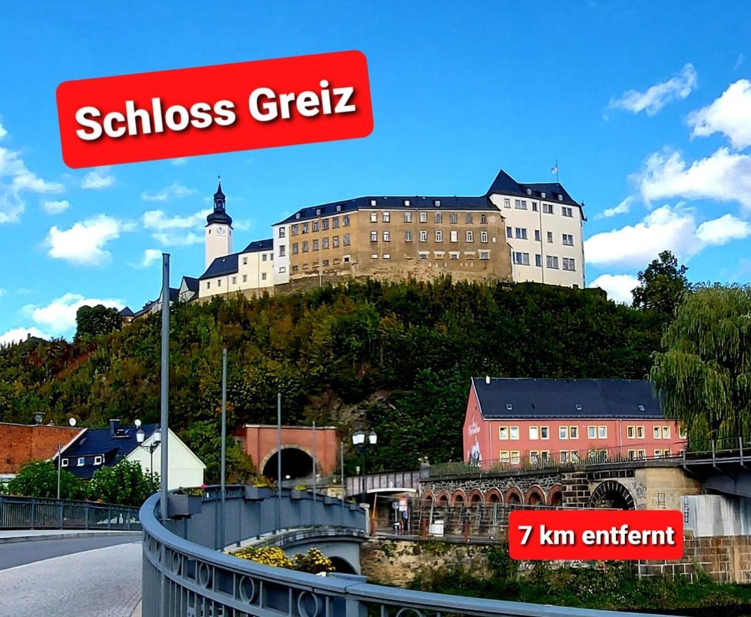 Ferienwohnung "Blick Mylau" - Naehe Freizeitpark Plohn & Weltgroesster Ziegelsteinbruecke Reichenbach im Vogtland Zewnętrze zdjęcie
