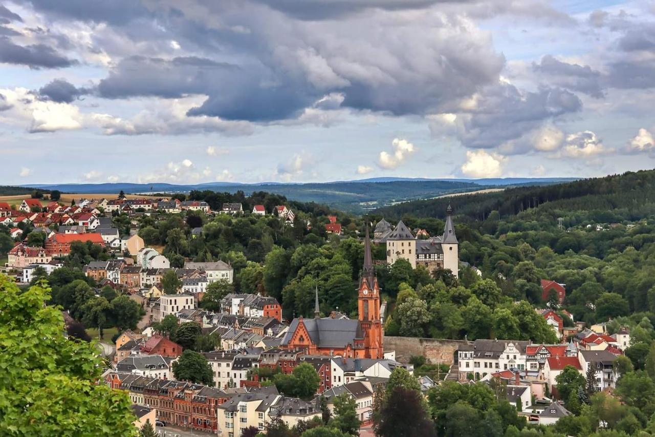 Ferienwohnung "Blick Mylau" - Naehe Freizeitpark Plohn & Weltgroesster Ziegelsteinbruecke Reichenbach im Vogtland Zewnętrze zdjęcie