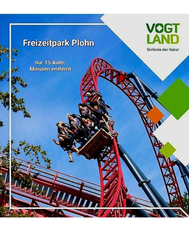 Ferienwohnung "Blick Mylau" - Naehe Freizeitpark Plohn & Weltgroesster Ziegelsteinbruecke Reichenbach im Vogtland Zewnętrze zdjęcie
