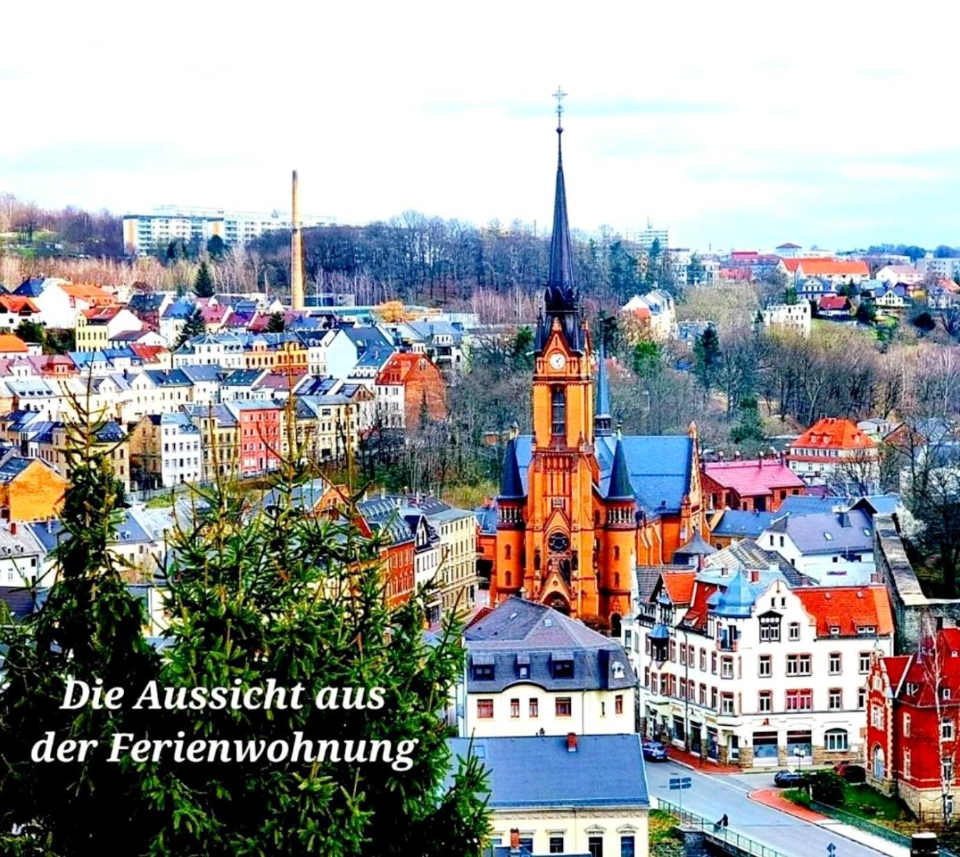 Ferienwohnung "Blick Mylau" - Naehe Freizeitpark Plohn & Weltgroesster Ziegelsteinbruecke Reichenbach im Vogtland Zewnętrze zdjęcie